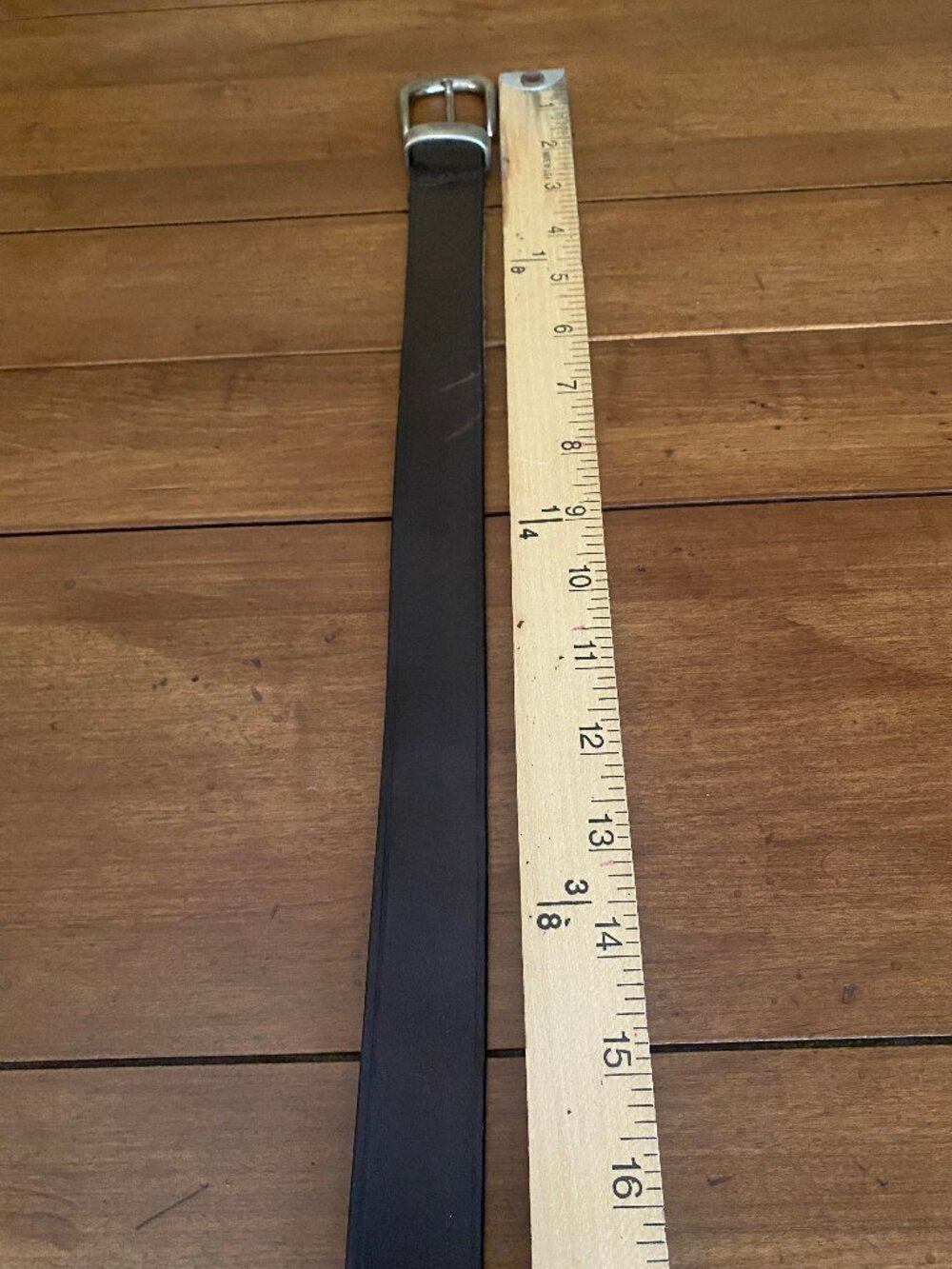 Women's Dark Brown Leather Belt Medium - Picture 3 of 12